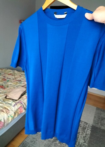 Gece mavisi kısa kollu merserize tişört - Görsel 7