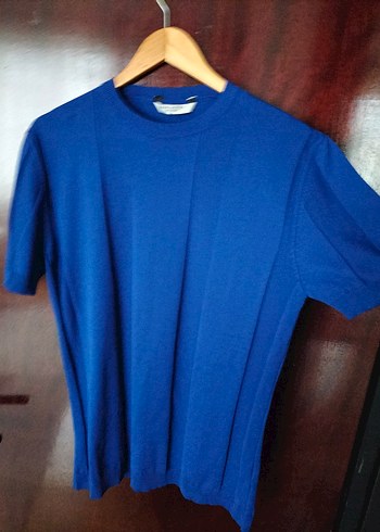 Gece mavisi kısa kollu merserize tişört - Görsel 2