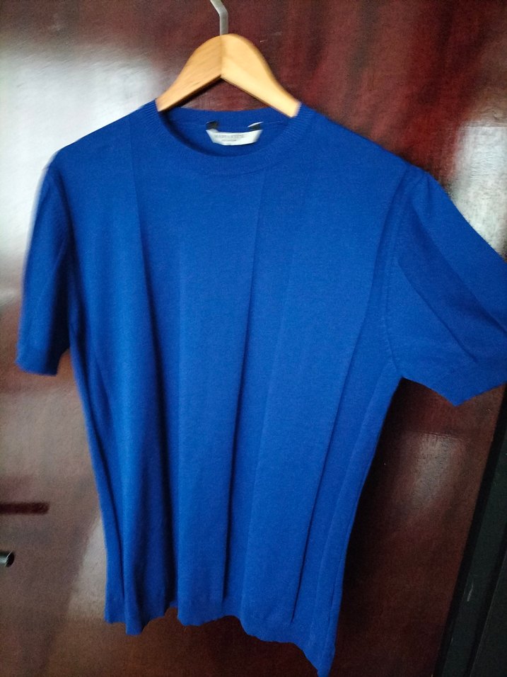 Gece mavisi kısa kollu merserize tişört - Görsel 2