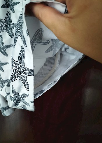 large kısa cepli astarlı deniz şortu - Görsel 6