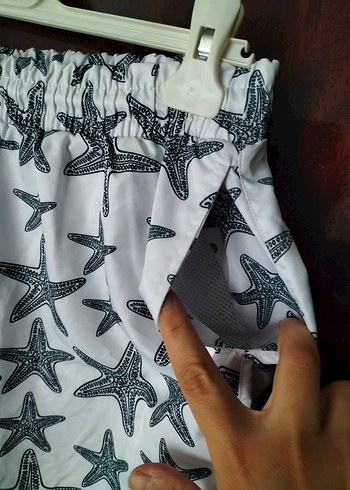 large kısa cepli astarlı deniz şortu - Görsel 3