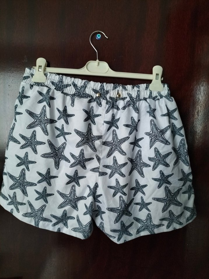 large kısa cepli astarlı deniz şortu - Görsel 5