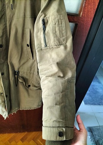 Bershka uzun parka - Görsel 11