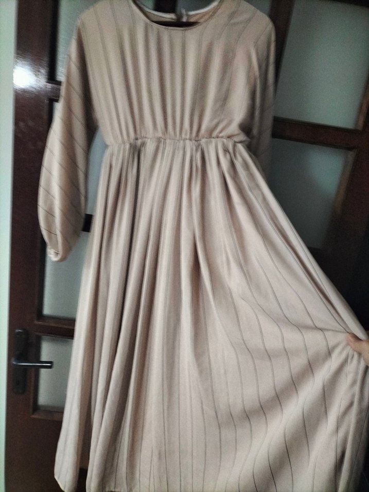 Uzun Kadın Elbise Astarlı - Görsel 4