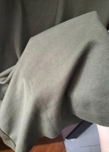 Kadın Haki Uzun Salaş Kloş Etek - Görsel 7