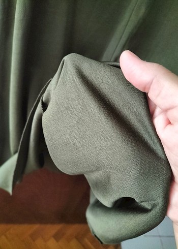 Kadın Haki Uzun Salaş Kloş Etek - Görsel 6