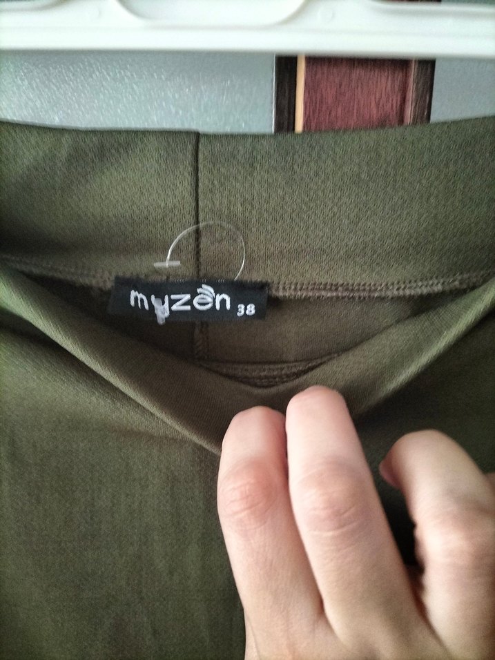 Kadın Haki Uzun Salaş Kloş Etek - Görsel 3