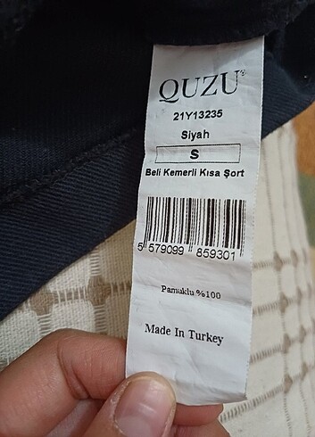 s Beden QUZU kemerli kısa şort