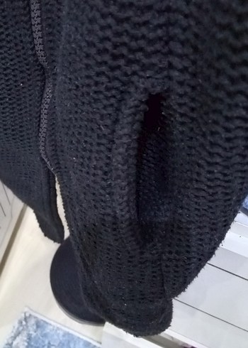 Erkek Siyah Uzun Kollu Örgü Hırka - Görsel 3