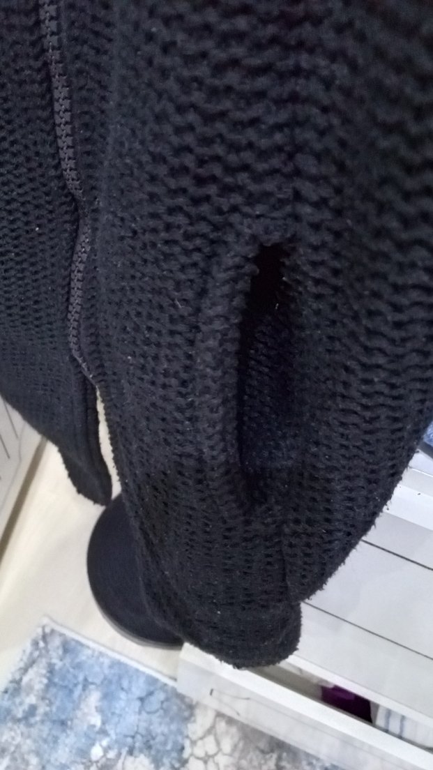 Erkek Siyah Uzun Kollu Örgü Hırka - Görsel 3