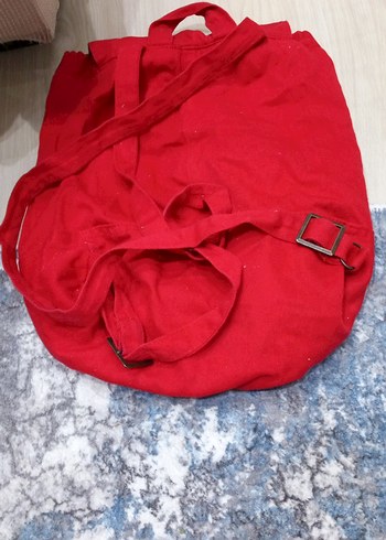 Kadın Kırmızı Fermuarlı Sırt Çantası - Görsel 4