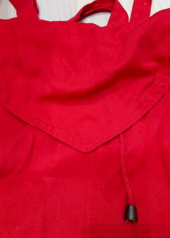 Kadın Kırmızı Fermuarlı Sırt Çantası - Görsel 3