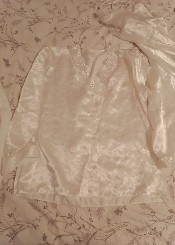 Dantel Detaylı Beyaz Saten alt - Görsel 5