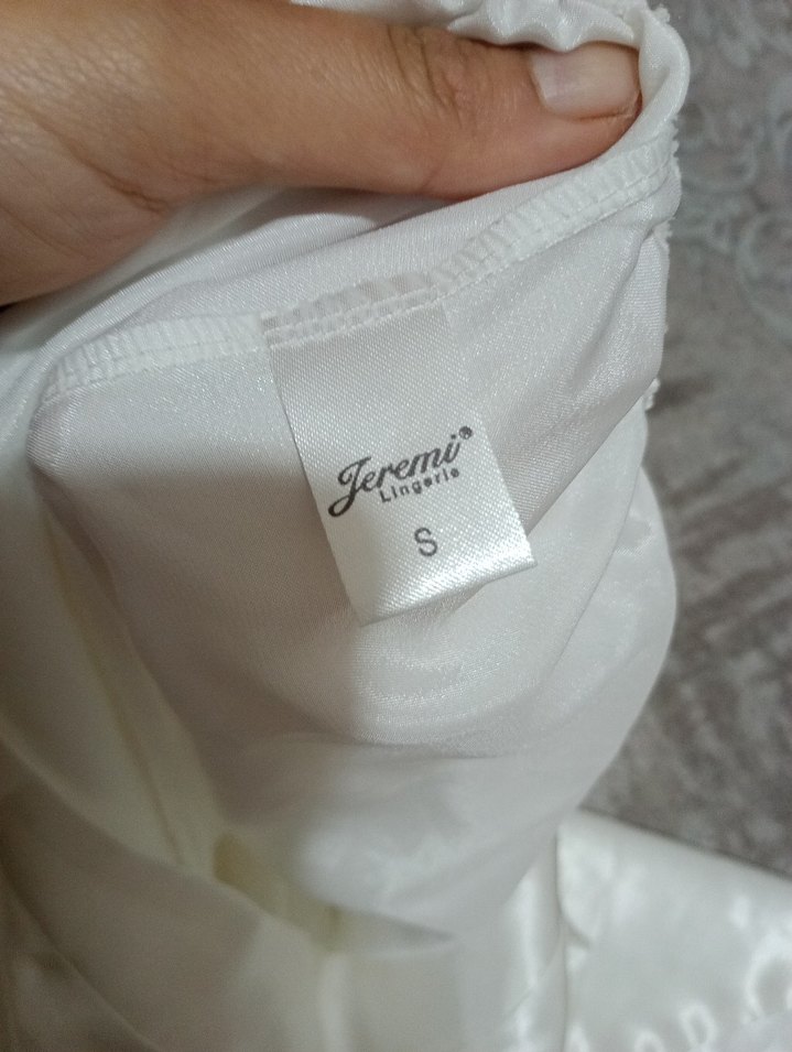 Dantel Detaylı Beyaz Saten alt - Görsel 2