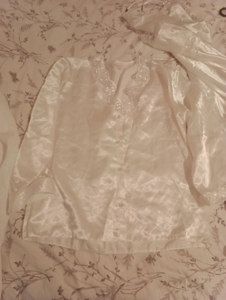 Dantel Detaylı Beyaz Saten alt - Görsel 5