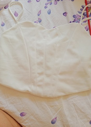 Beyaz Pilili Mini Büstiyer - Görsel 4