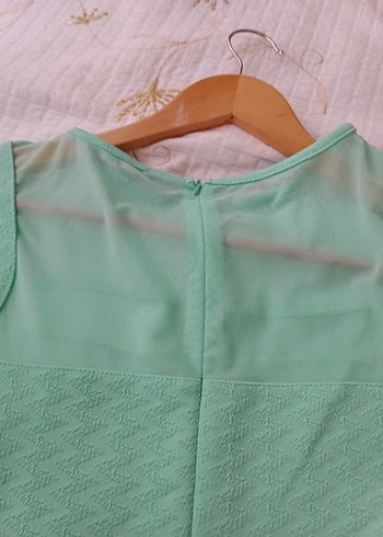 Zincir Detaylı Turkuaz abiye - Görsel 6