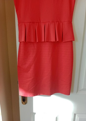 adil ışık elbise nar çiçeği renginde - Görsel 3