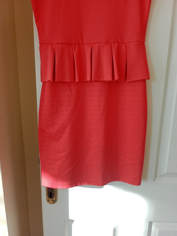 adil ışık elbise nar çiçeği renginde - Görsel 3