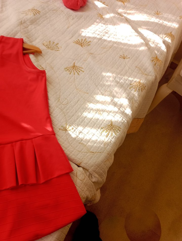 adil ışık elbise nar çiçeği renginde - Görsel 4