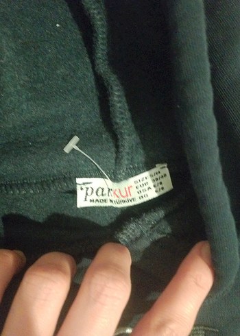 Siyah Kapüşonlu Kadın Sweatshirt VOGLE Baskılı - Görsel 4