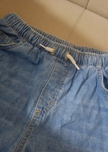 Erkek Çocuk Rahat Mavi Denim Şort - Görsel 3