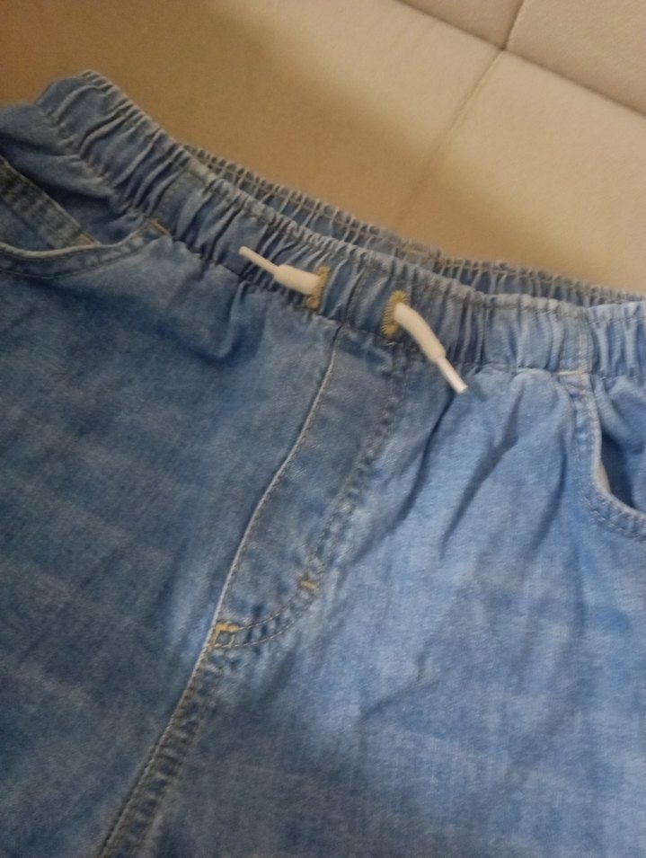 Erkek Çocuk Rahat Mavi Denim Şort - Görsel 3