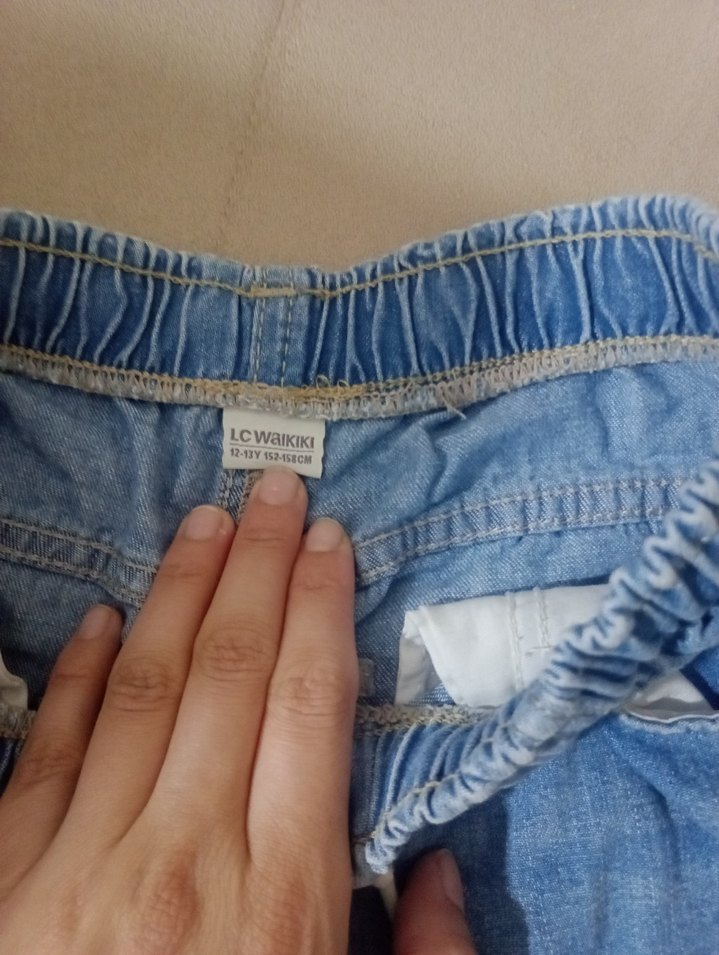 Erkek Çocuk Rahat Mavi Denim Şort - Görsel 2