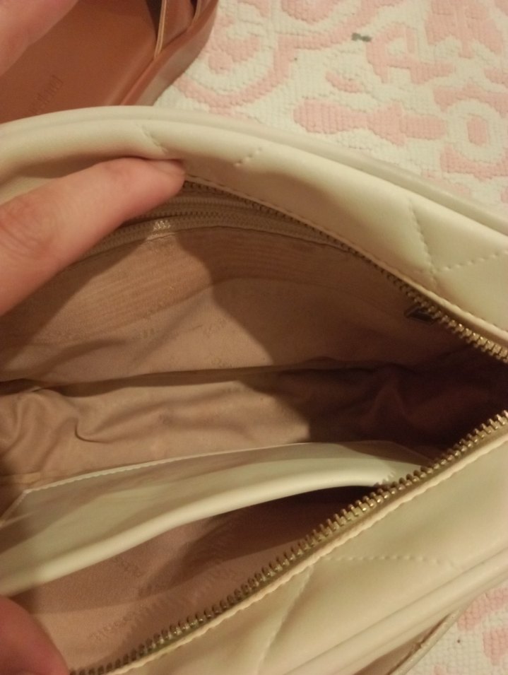 FOSSİL Beyaz Deri Kadın Çanta Fermuarlı - Görsel 3