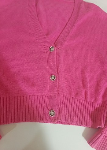 lcw pembe Örgü Kadın Hırka - Görsel 3