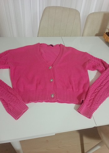 lcw pembe Örgü Kadın Hırka - Görsel 2