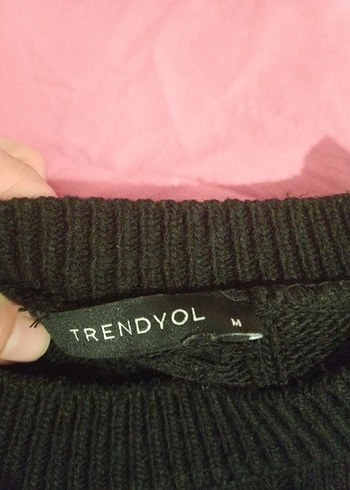 TRENDYOL Siyah Beyaz Çizgili Kadın Triko Kazak - Görsel 2