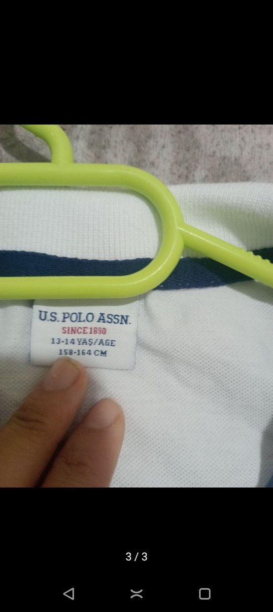 uspa Beyaz Pamuklu Polo Tişört - Görsel 3