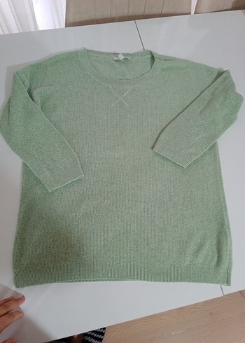 mavi jeans yeşil Kadın Yün Triko Kazak - Görsel 6