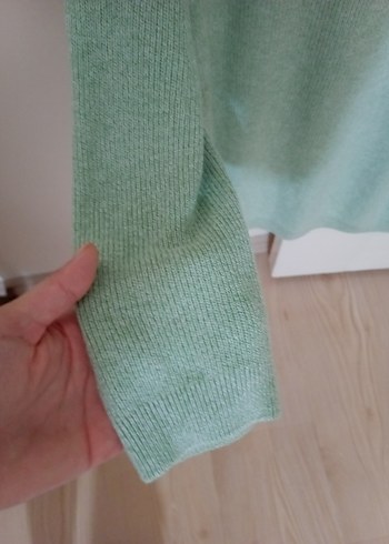 mavi jeans yeşil Kadın Yün Triko Kazak - Görsel 2