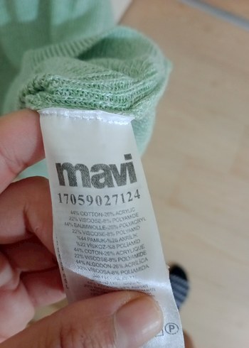 mavi jeans yeşil Kadın Yün Triko Kazak - Görsel 3