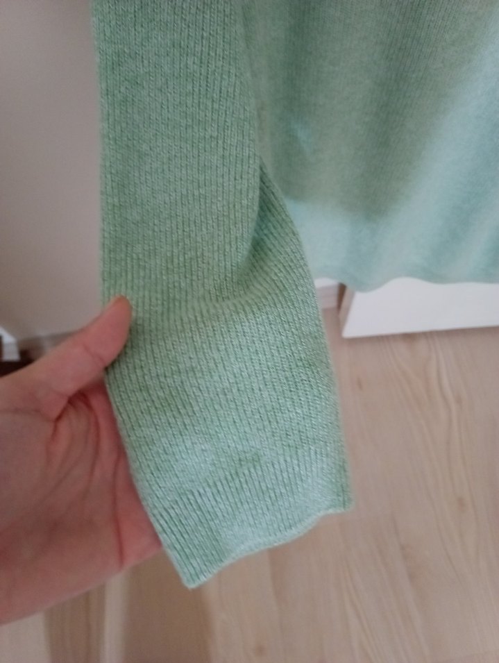 mavi jeans yeşil Kadın Yün Triko Kazak - Görsel 2