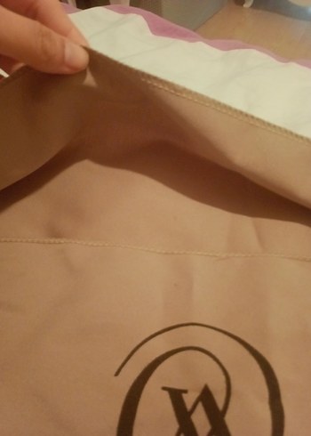 Bej Vakko Baskılı bez çanta - Görsel 2