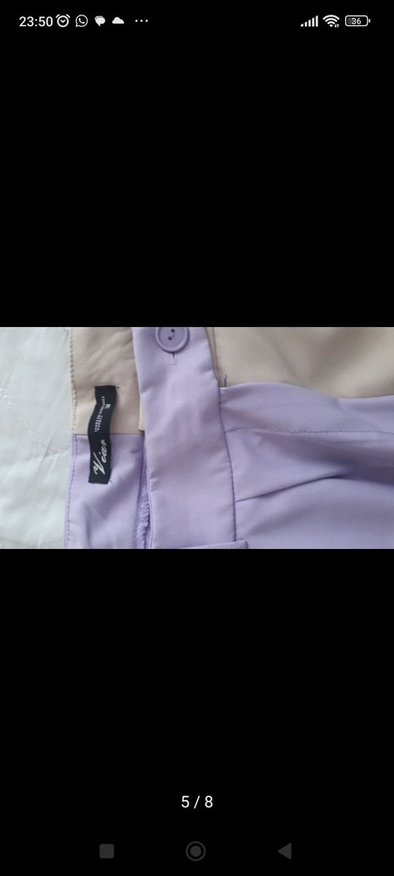 Lila Kadın Uzun Kollu Fırfırlı ikili takim - Görsel 5