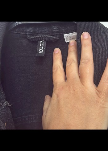 Siyah Düğmeli Kadın Denim Ceket - Görsel 3