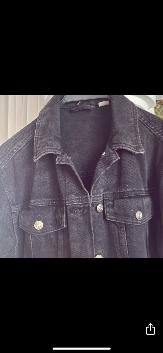 Siyah Düğmeli Kadın Denim Ceket - Görsel 2