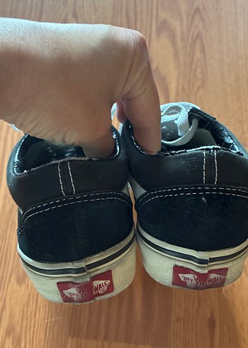 Kadın Siyah Bağcıklı Vans Spor Ayakkabı - Görsel 2