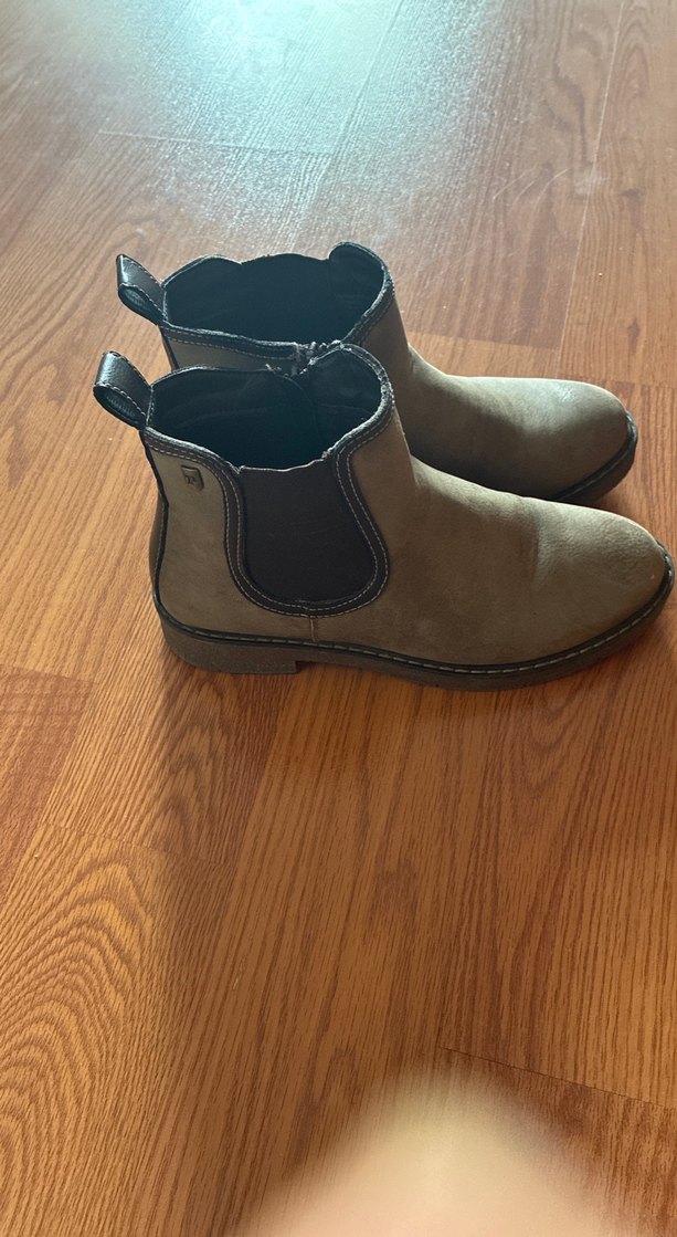 Kahverengi Süet Kadın Dolgu Topuklu Bot - Görsel 4