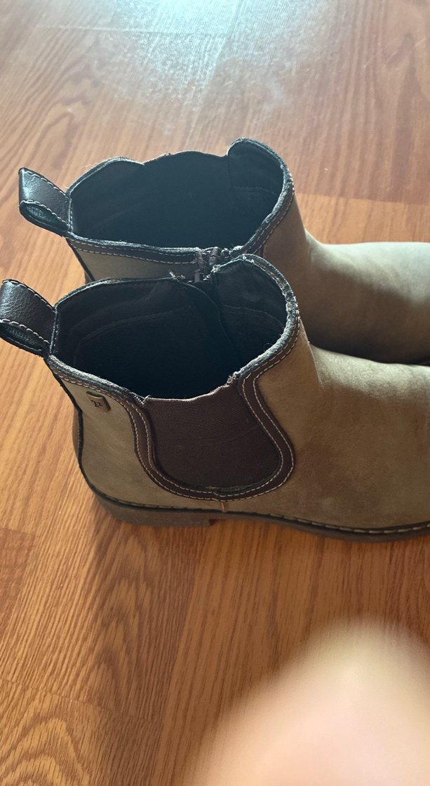 Kahverengi Süet Kadın Dolgu Topuklu Bot - Görsel 5