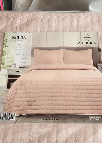 Pastel Pembe Zebra Yatak Örtüsü - Görsel 3