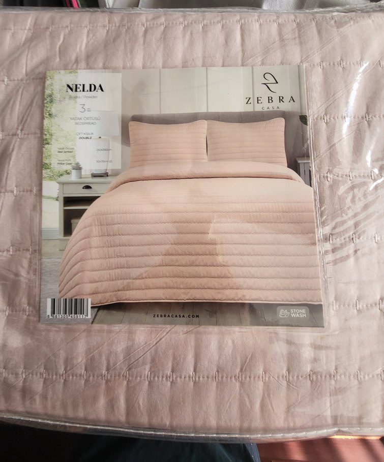 Pastel Pembe Zebra Yatak Örtüsü - Görsel 2