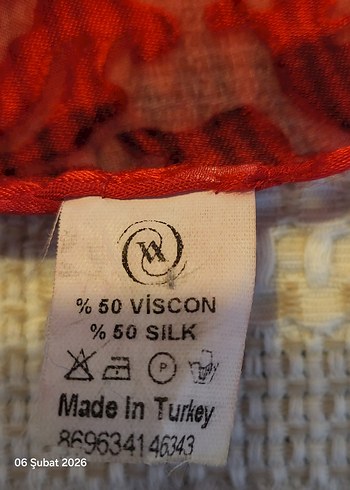 Koyu Kırmızı  VAKKO EŞARP - Görsel 3