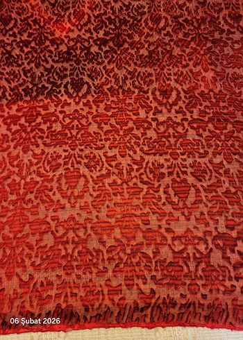 Koyu Kırmızı  VAKKO EŞARP - Görsel 8