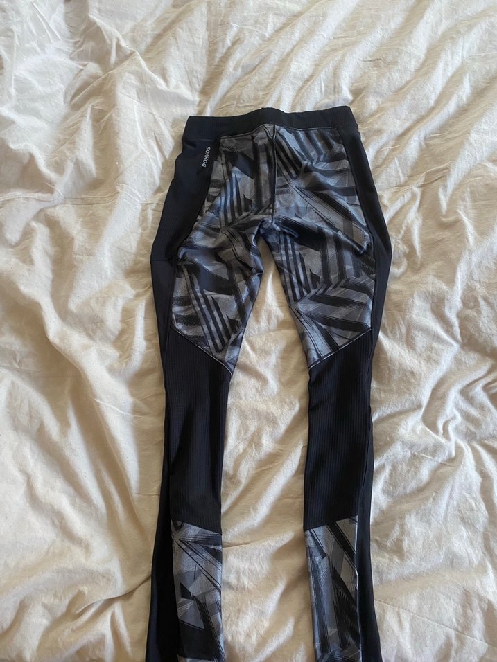 Gri Batik Desenli Esnek Kadın Tayt - Görsel 2