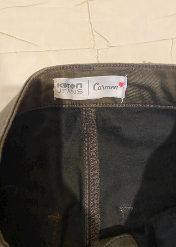 Koyu yesil Kadın Skinny Pantolon - Görsel 2